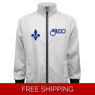 Custom Stand Collar Raglan Sweatshirt Jacket Le Studio b FDL